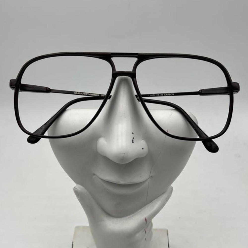 Vintage Clear Vision 26 Brown Pilot Sunglasses Frames